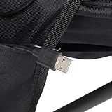 Fockety Heated Camping Chair, USB Heated Folding Chair Portable Seat Cushion Foldable with 3 Heat Settings, Stainless Steel Frame, Perfect for Outdoor, Sports, Beach (Black) - Image 9