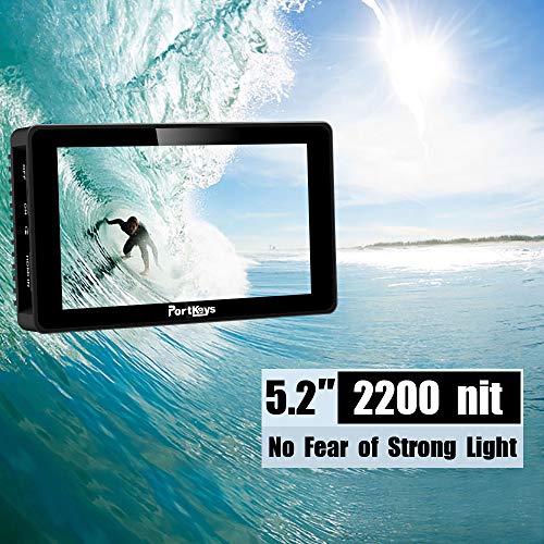 PortKeys BM5-II 5.2\" 4K Touchscreen Camera Monitor(with Control Cable) for Z Cam E2,Sony FS5/FS7,BMDCC\\URSA Mini,Canon C-Series - Thumbnail 7