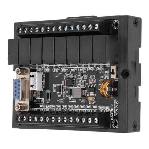 Jeffergarden Industrial PLC Board, Programmable Logic Controller with Relay Output and GX Software Support, for Automatic Control in Building Materials Assembly Line Machine Tools