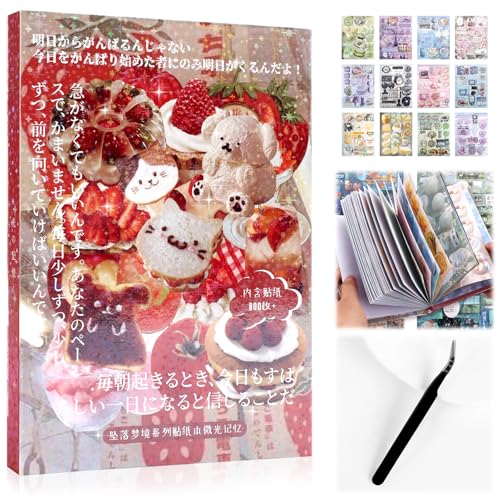 Image of 800Pcs Cute Scrapbook Stickers Travel Y2k Japanese Sticker Book for Adult Kawaii Korean Stickers for Journaling Heisei Retro Aesthetic Sticker Manga Style Decor for DIY Craft Junk Journal Gifts Memory