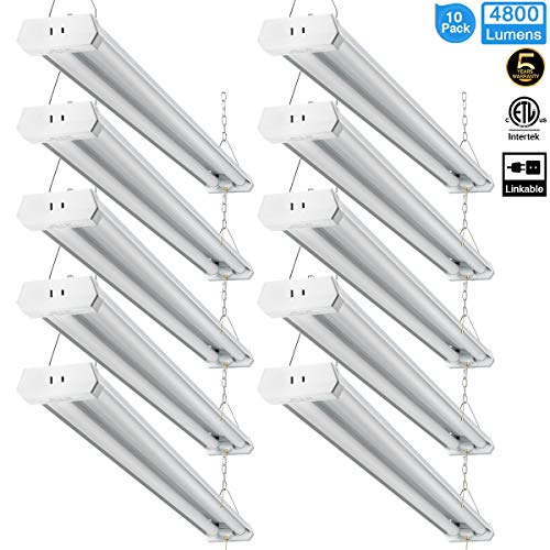 Linkable LED Shop Light for Garage, 42W 4800lm 4FT, 5000K Daylight White,