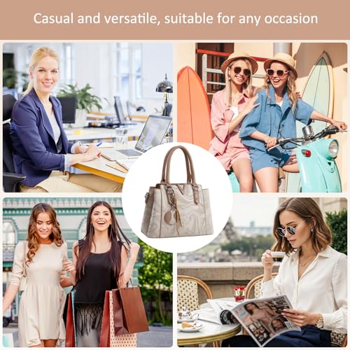 Bolso tote medio de mujer NICOLE & DORIS con 3 compartimentos miniatura 4