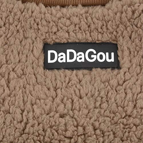 Zunea Wintermäntel für kleine Hunde Fleece Warm Hundepullover Sweater Welpen Winterjacke Chihuahua Katze Kleidung Haustier Jungen Mädchen Hundebekleidung Braun M