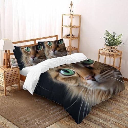 Housse de couette microfibre animaux 3D King lit garçon sans repassage facile - 2