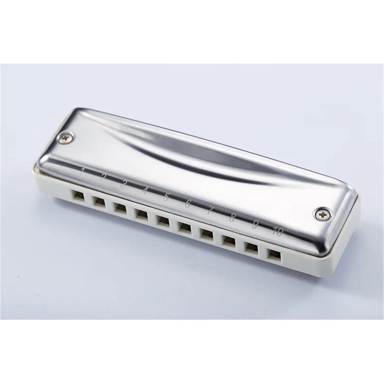 Armoniche a bocca Armonica Diatonica A 10 Fori Armonica Blues A 20 Toni Armonica A Bocca Strumenti Musicali Per Principianti(White)