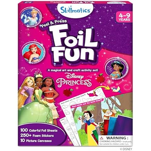 Skillmatics Art & Craft Activity - Foil Fun Disney Princess, No Mess Art for Kids, Craft Kits & Supplies, DIY Creative Activity, Gifts for Girls & Boys Ages 4, 5, 6, 7, 8, 9 Cover