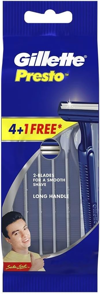 Gillette Presto Manual Shaving Razor(Pack of 5)