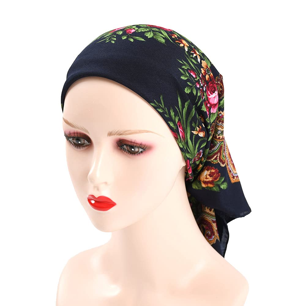 guaizhou Russian Square Scarfs ukrainian Headwear Muslim Hijab Shawl Wraps Turban Cloth Raditional Scarves