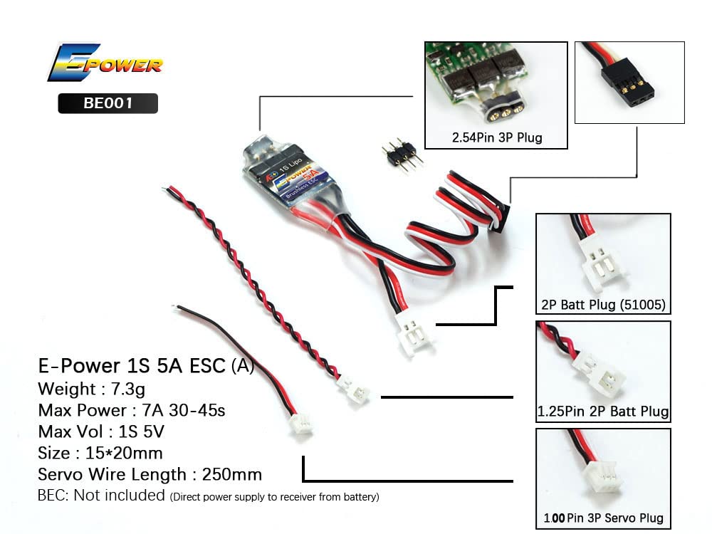 Micro Brushless Electric Motor C05S MM1103 7500KV (MM1103B-P2)