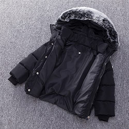 Toddler Kids Winter Hooded Puffer Coat Thicked Zipper Windproof Jacket Outerwear Warm Snowsuit Down Jacket Clothes2