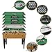HJQ Tavolo da Gioco Multifunzionale 7 in 1, biliardino, Giochi di Carte, Air Hockey, Scacchi, Backgammon, Biliardo, Dama, Marrone, 105 x 57 x 83 cm
