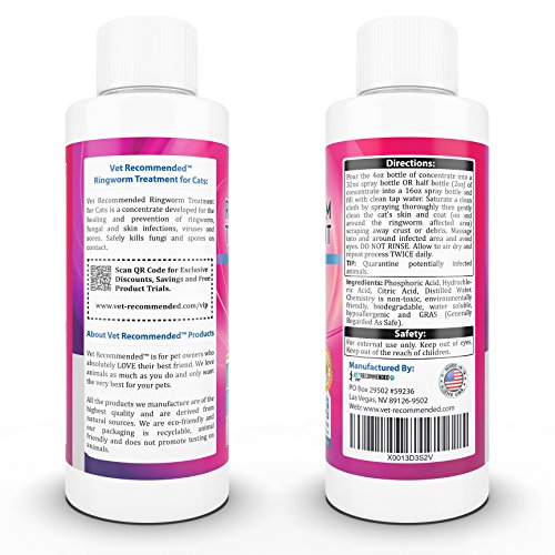 Vet Ringworm Solution for Cats (4oz/120ml) Concentrate