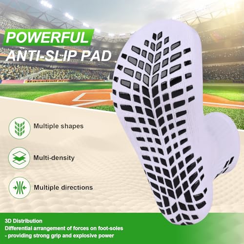 4-Pairs Grip Soccer Socks Men Women Non-slip Sports Socks Cushioned Football Yoga Pilates Basketball Rugby Hiking2