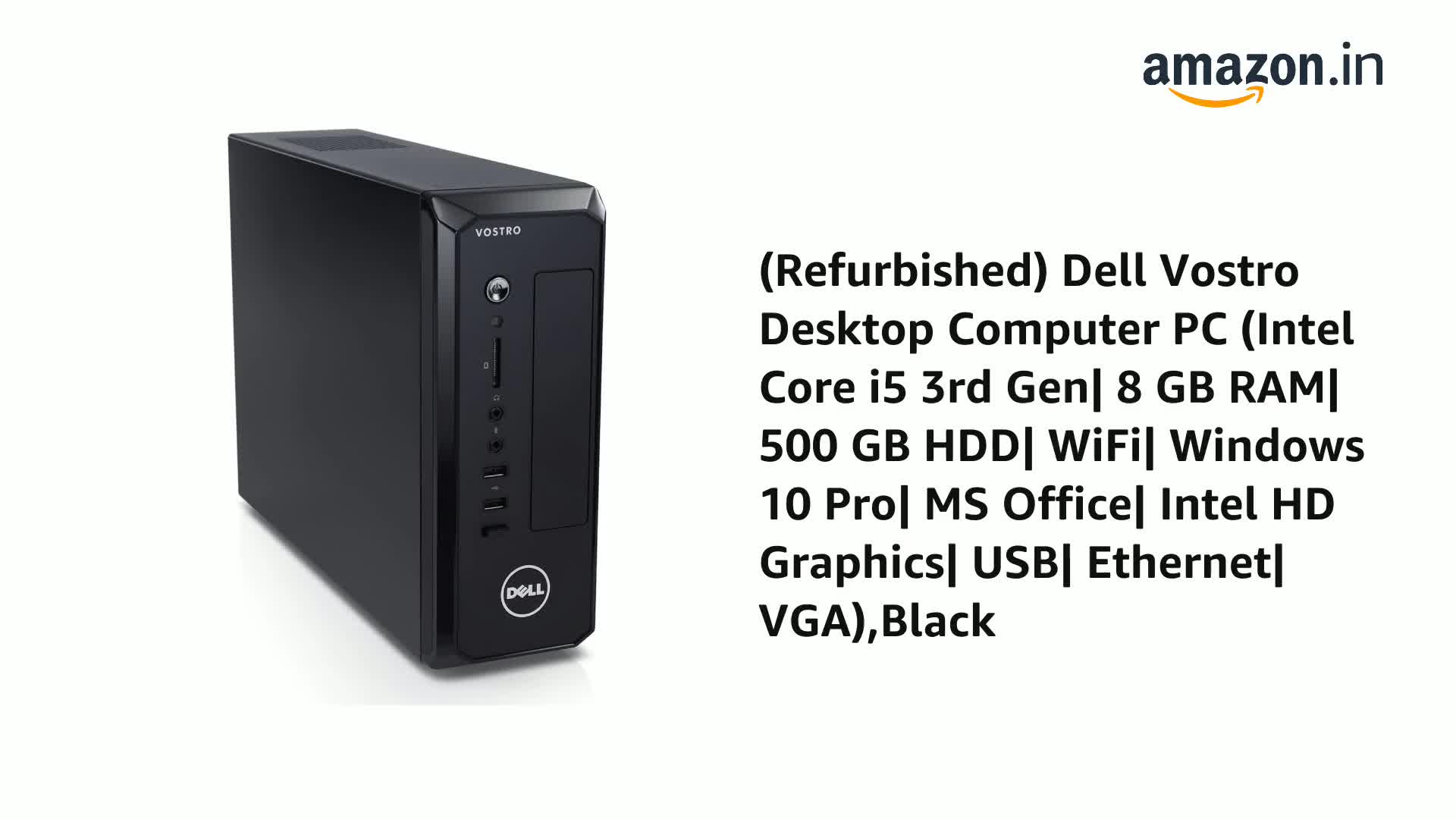 Refurbished) Dell Vostro Desktop Computer PC (Intel Core i5