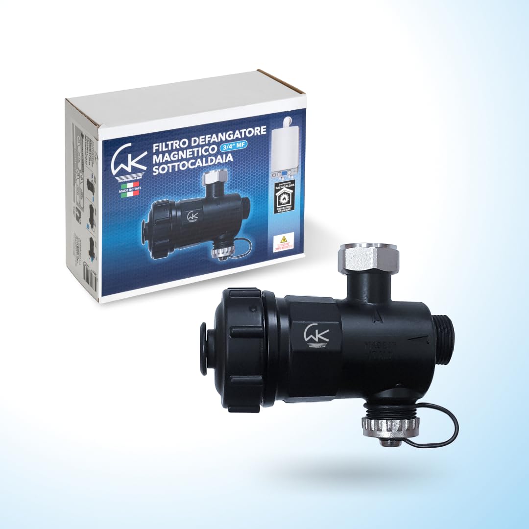 WK - Filtro desatascador magnético para caldera, útil para filtración de agua, protege el sistema térmico de las impurezas