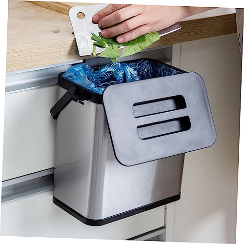 Caneca de basura rectangular de acero inoxidable Mobestech miniatura 6