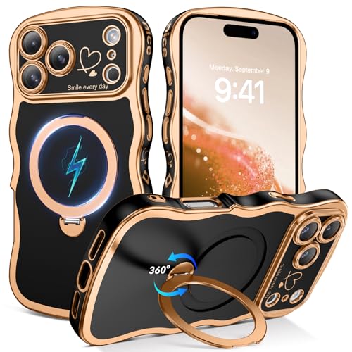 Coque iPhone 17 Pro Max antichoc anneau rotatif 360 magnétique