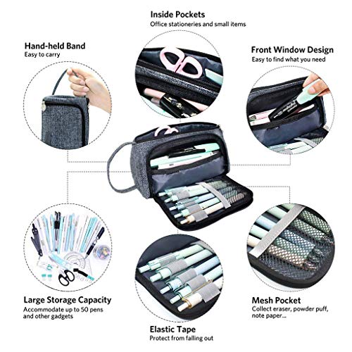 Preisvergleich Produktbild 95sCloud Schüleretui Federmäppchen Leinwand Federtasche Mit Reißverschluss Etui Federmappe stiftemäppchen Organizer klein Kosmetiktasche Für Jungen Mädchen für Schule Büro Kunst