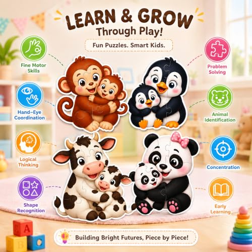 Image of Webby Baby Animals Level Up Jigsaw Puzzle for Kids