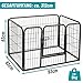 VOSS.PET Welpenauslauf XL mit Bodenwanne, Welpengitter, Kleintier Freilaufgehege 93x63x63cm