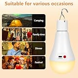 AUAUY USB Rechargeable Light Bulb with Remote Control, E27 7W Battery Operated Light Bulb with 3 Colors Dimmable,2000mAh for Camping, Party, Emergency, Non-Hardwired - Image 7