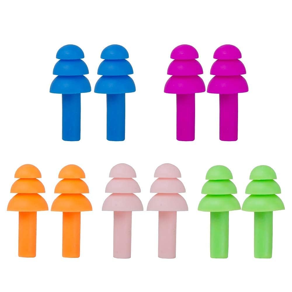 black sparrow Reusable Silicone Earplugs, 8 Pairs of Noise Reduction Ear Plugs, Suitable for Sleeping, Swimming, Snoring, Concerts, Airplanes, Travel, Work, Noisy Places-image-14
