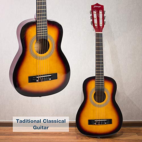 JMFinger Guitare classique 76,2 cm, cordes en nylon et bois avec housse de transport, sangle, 2 médiators, métronome 3… - Les Beatles, Paul McCartney, John Lennon, RIngo Starr, George Harrison JMFinger Guitare classique 76,2 cm, cordes en nylon et bois avec housse de transport, sangle, 2 médiators, métronome 3… – Image 7