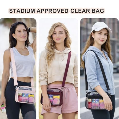 Image of Oraben Clear Bag for Stadium Events Clear Purse Stadium Bag Satchel Handbags for Sports Events Concerts Festivals | Stadium Approved
