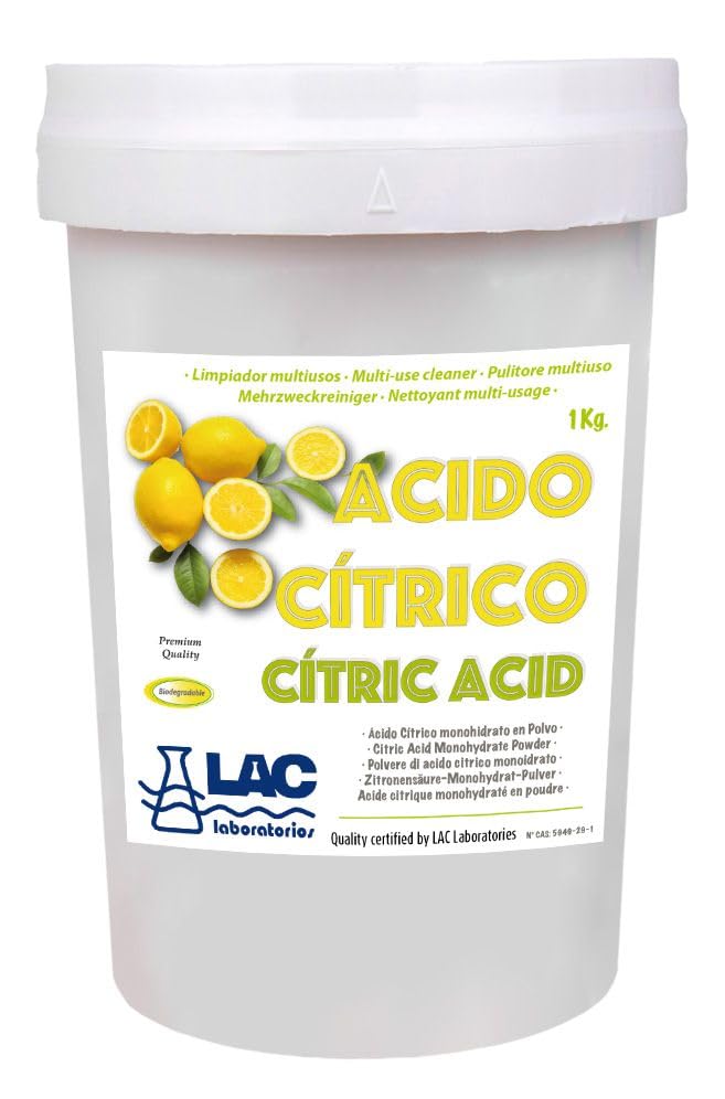 Ácido Cítrico E-330 Alimentario - 1kg, Antioxidante Y Estabilizante Para Bebidas Y Conservas