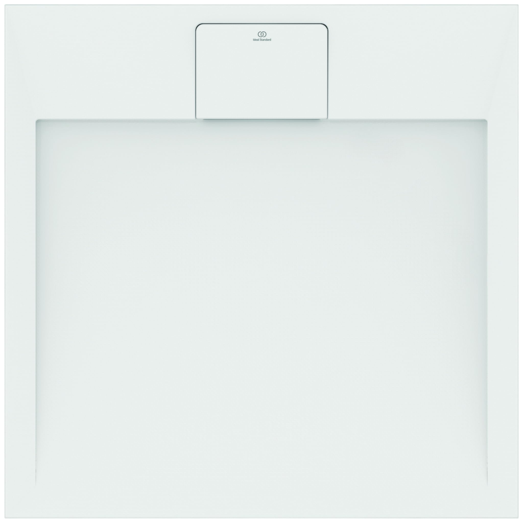 Ideal Standard - Ultra Flat S i.life, Plato de ducha cuadrado 70 x 70 de resina, desagüe con desagüe oculto, acabado mate efecto piedra, blanco