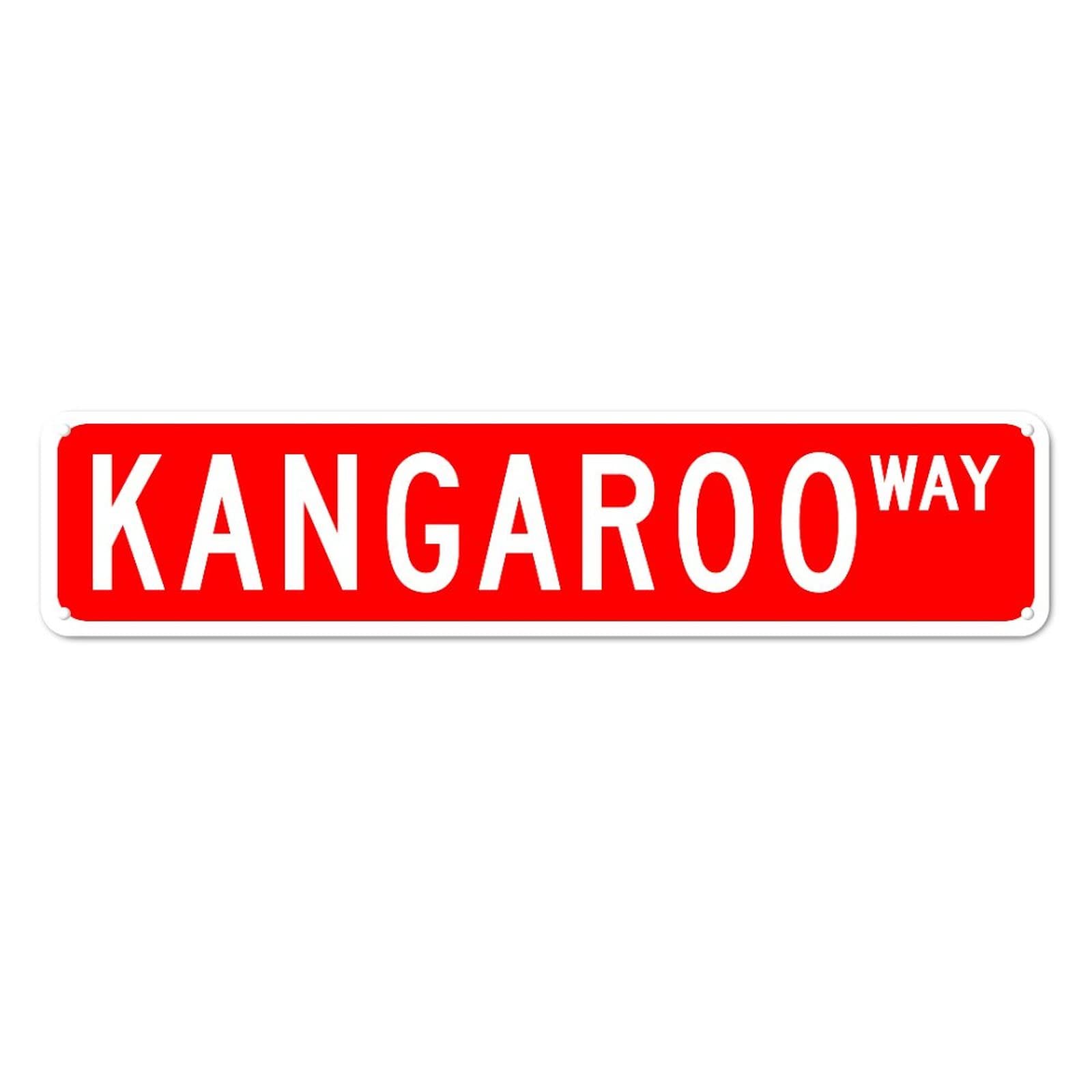 Kangaroo WAY Retro Tin Signs Aluminum Metal Sign for Home Kitchen Garden Wall Non-Fade Pub Club Decor 4x16 Inch