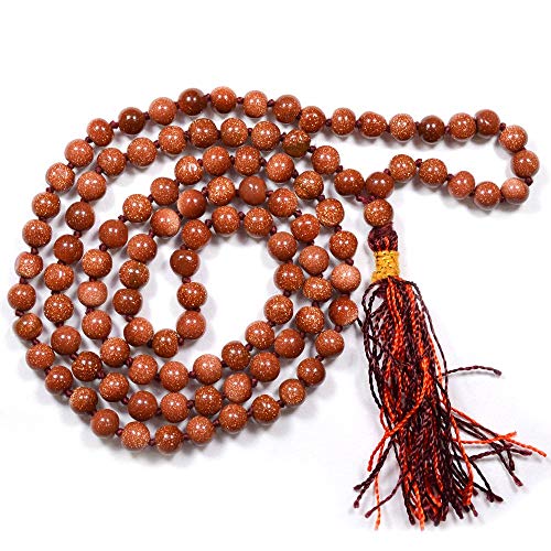 Image of Reiki Crystal Products Natural Reiki Feng-Shui Mala Necklace 6 mm Crystal Stone 108 Bead Jaap Mala for Men and Women