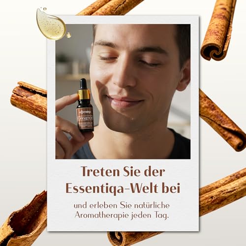 Zimtöl Duftessenz hochkonzentriert, warm-würziger Duft für Saunaaufguss und Diffuser, perfekt für Kerzen gießen, Seife, Wax Melts und winterliche Raumduftmischungen
