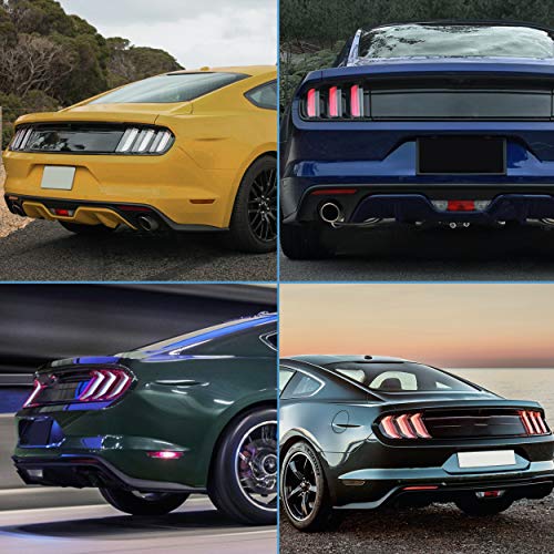 Vland Led Tail Lights Assembly Fit For Ford Mustang 2015-2020, Plug-And-Play, Five Mode Type, Clear #TOP6