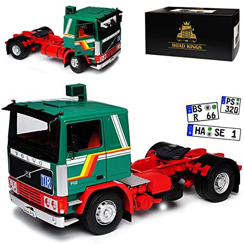 KK-Scale Road Kings Volvo F12 1977 LKW Grün Weiss Rot limitiert 1 von 500 Stück 1/18 Modell Auto