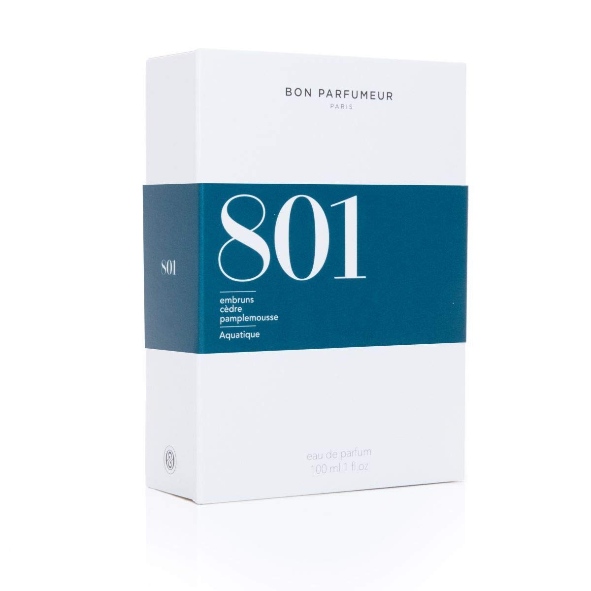 Bon Parfumeur Woda perfumowana 801, grejpfrutowy cedrowy mgiełka, perfumy dla kobiet i mężczyzn, nuty wodne, spray zapachowy (100 ml)