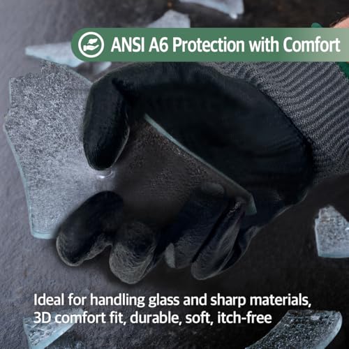 Image of DEX FIT Cut Resistant Gloves, 3D Comfort Fit, No Itch, Firm Grip, Soft & Durable, Touchscreen Compatible, Dexterity; CR533H A6, Gray M (8) 1 Pair