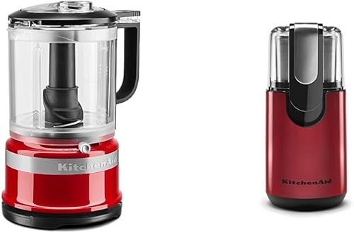 KitchenAid Paquete de picador de alimentos de 5 tazas + molinillo de café con cuchilla Rojo imperio