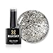 BLUESKY Limited Edition Holiday Schatten Aurora UV Gel Nagellack, silber glitter 10 ml