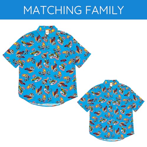 Hot Wheels Matching Family Button Down Shirt Toddler to Adult Sizes (2T - 2XL)3
