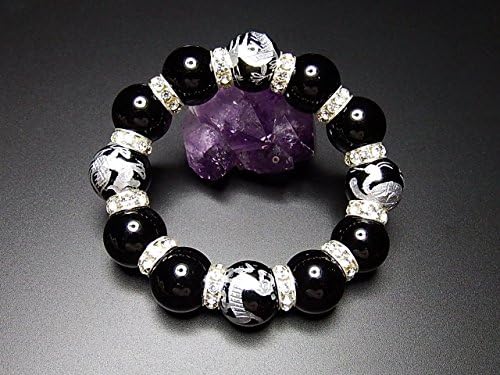 Amazon.co.jp: [石街] 入手困難 超太天然石18mm オニキス 四神手彫り