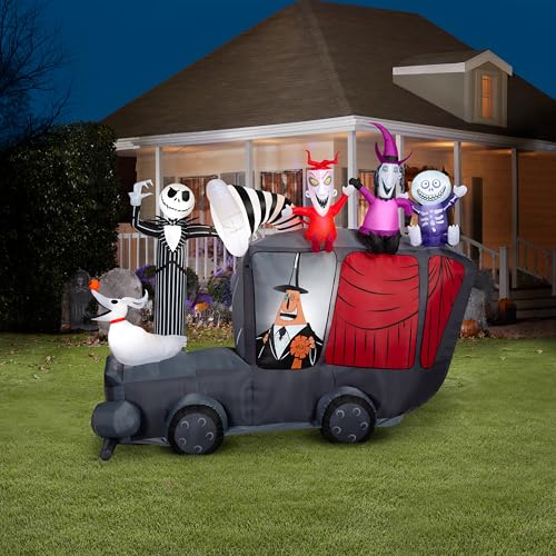 10 Gemmy Airblown Inflatable Halloween Disneys Nightmare Before Christmas Mayor-Mobile Scene Yard Decoration 221590