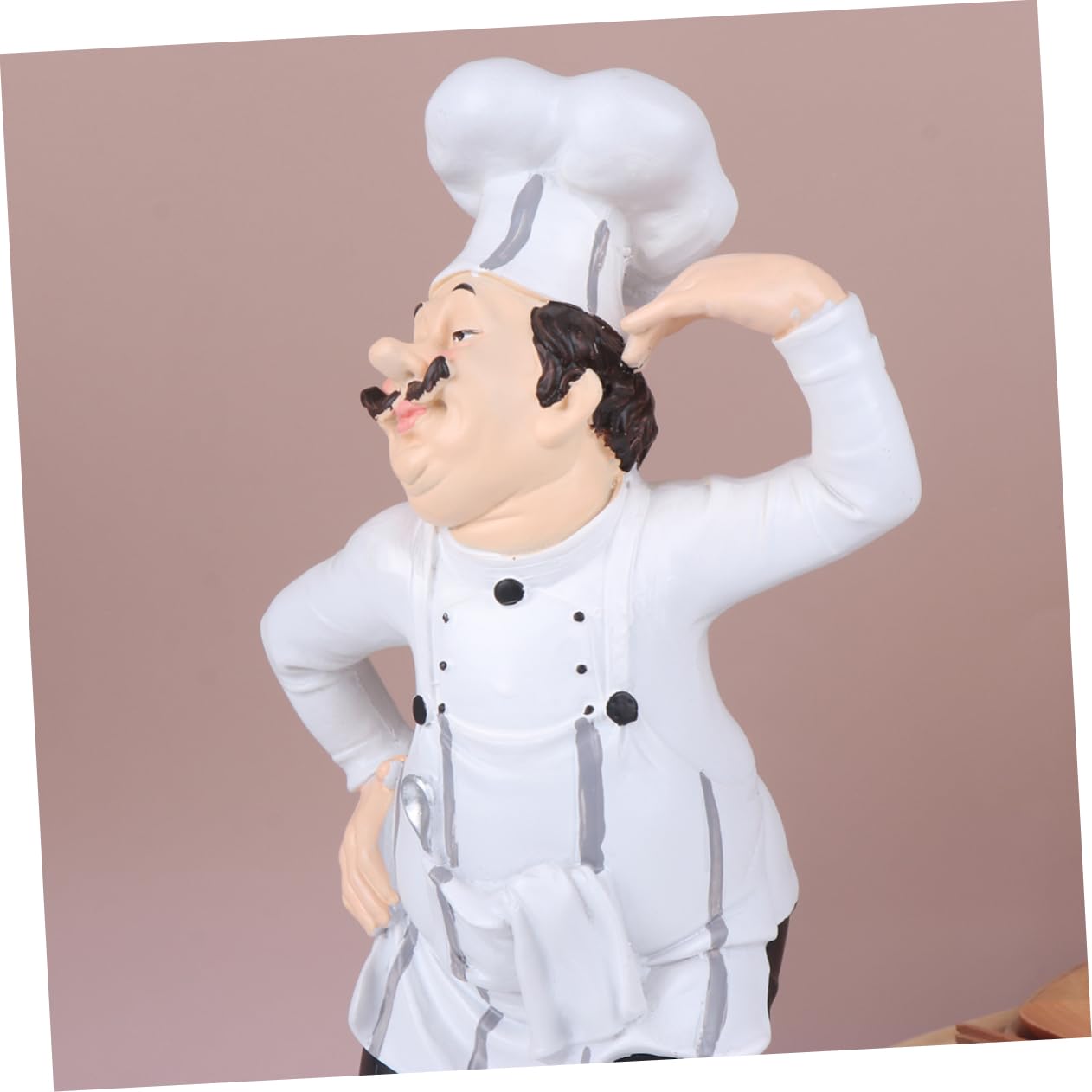 VALICLUD Statua Dello Chef in Resina Decorativa Ornamento Da Chef Per Cucina Stabile Per Casa Bar e Ristorante Decorazione Divertente Per Tavolo
