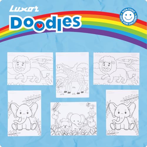 Image of Luxor Doodles Super Combo Art Set - Ignite Imagination with Diverse Crayons, Sketch Pens, Water Colors, Glitter, Glue, Eraser & Sharpener, Ultimate Creative Kit for Kids' Artistic Adventures