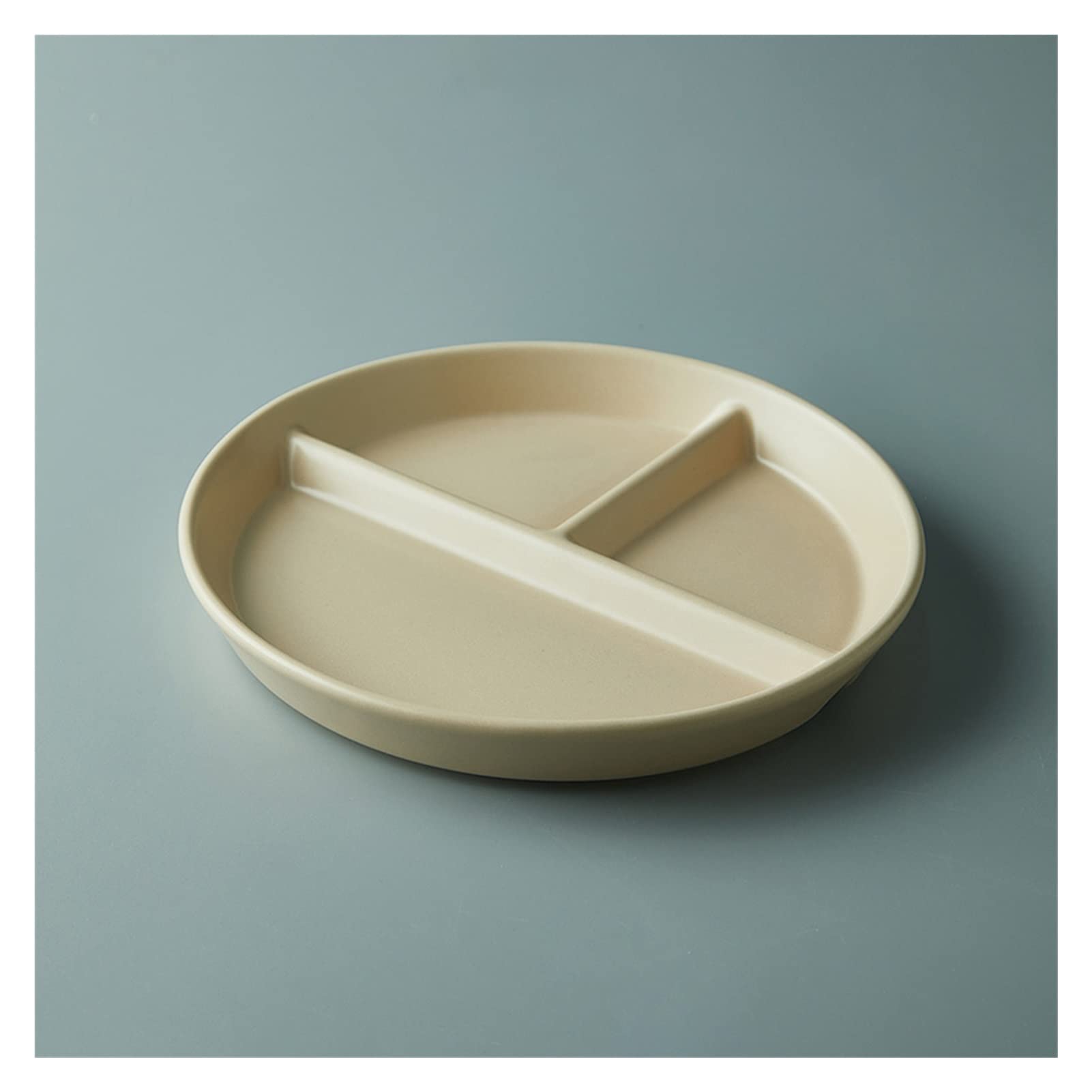 Plato De Cerámica Dividido Con Múltiples Compartimentos - 29.6x22.1 Cm, Blanco, Ideal Para Comidas, Desayunos Y Picnics