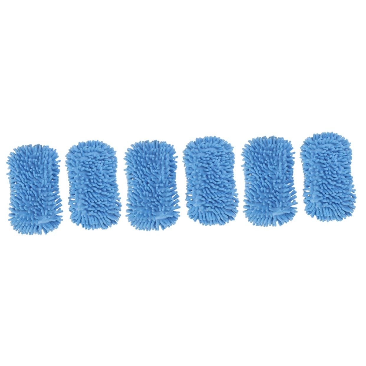 Mipcase 6 Piezas Guantes de Lavado para Coche de Microfibra Ultrasuave Absorbentes y Delicados para Limpiar Tapicería y Carrocería Unidades Azul Multifuncional Vehículos y Hogar