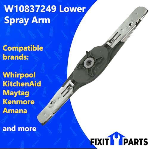 Image of W10837249 Dishwasher Lower Spray Arm replaces W10629546, W10838302