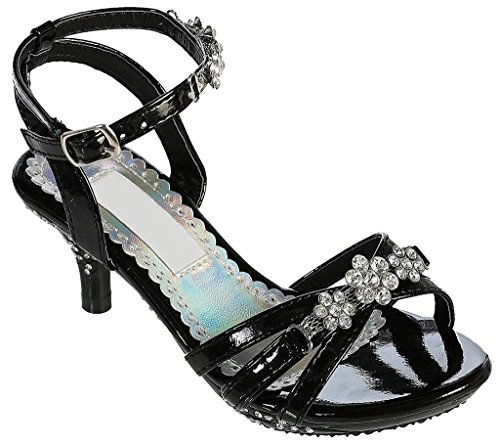 iGirlDress Pageant Heel Girl's Shoe with Rhinestones (Size 9-Youth4)