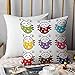 Microfibre Coussin d'oreiller,Coccinelles, Nombre d'illustrations de coccinelles souriantes et souriantes dans des pépinières colorées, e,aie d'oreiller Housses de Coussin décor à la Maison 45 x 45 cm