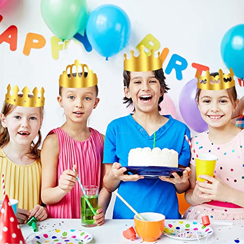 Abellio 20 Stuks Gouden Papieren Kroon, Verjaardag Koning Kronen Gouden Papieren Feesthoeden voor Kinderen Volwassenen… - Image 5